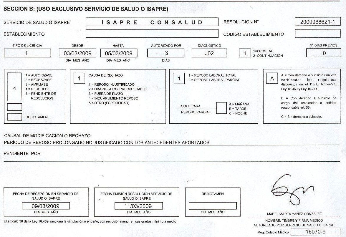 De Licencia Medica 0877