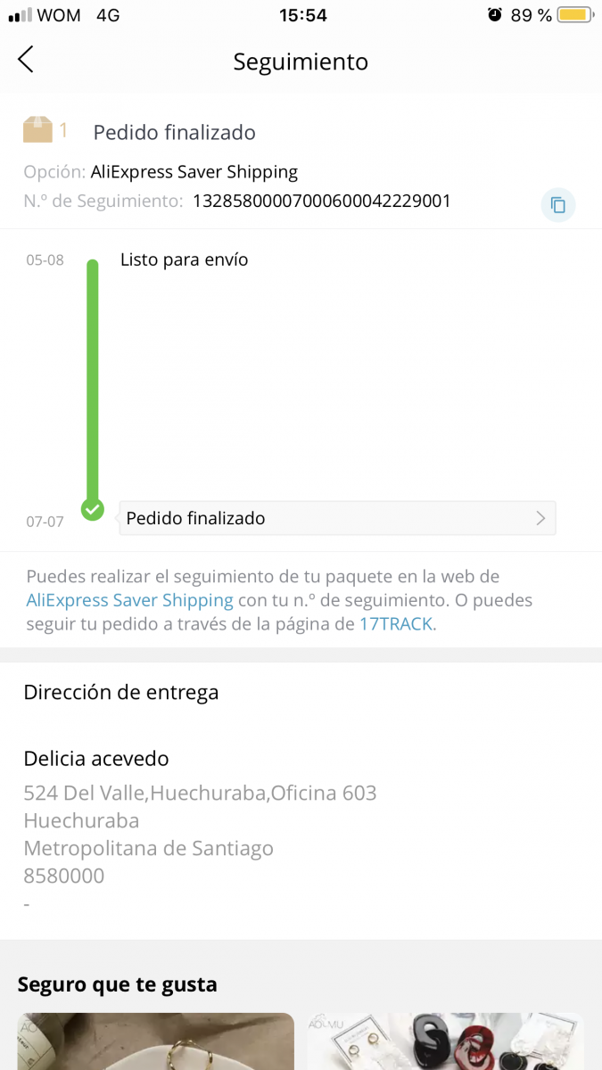 Correos De Chile - Imposibilidad De Entregad Pedido Pedido Finalizado ...