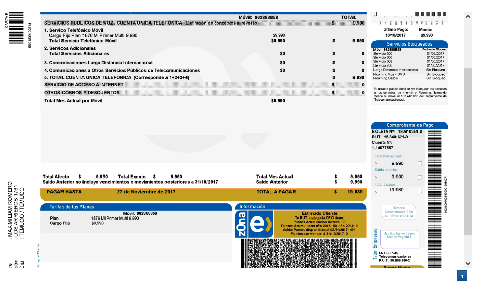  Entel  Me Cortaron El Telefono Y Tengo La Cuenta  Pagada 