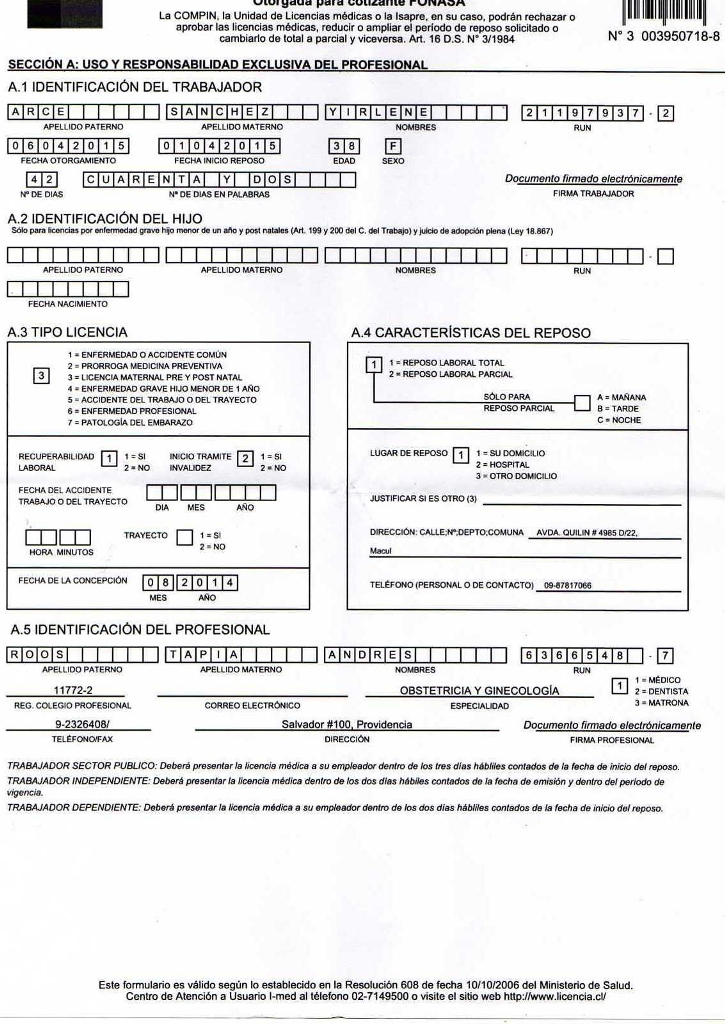 Licencia Medica 1418