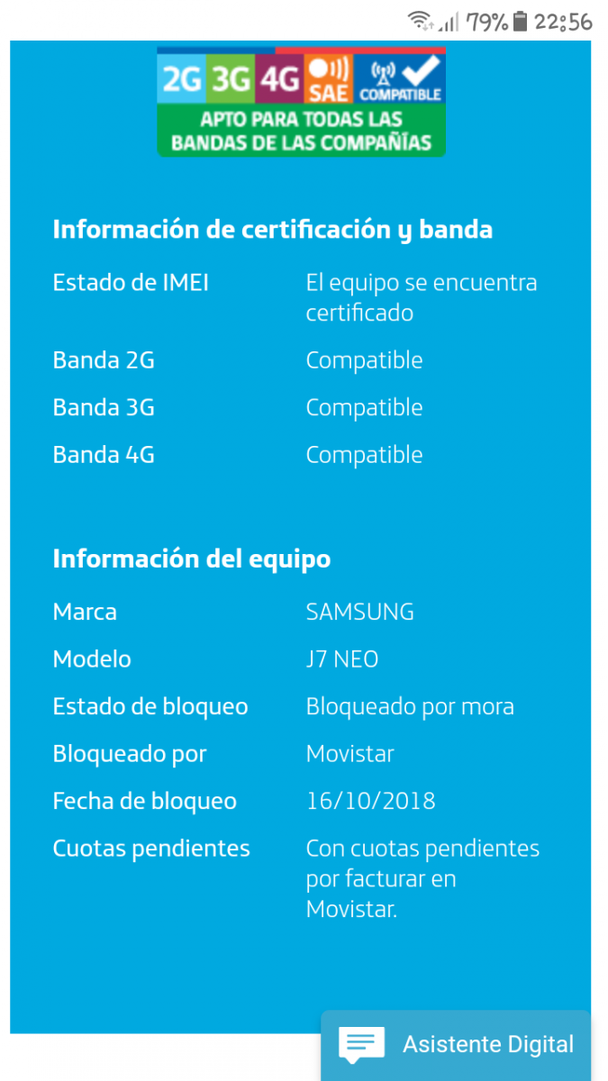 Movistar Bloqueo Imei Movistar RECLAMOS.CL