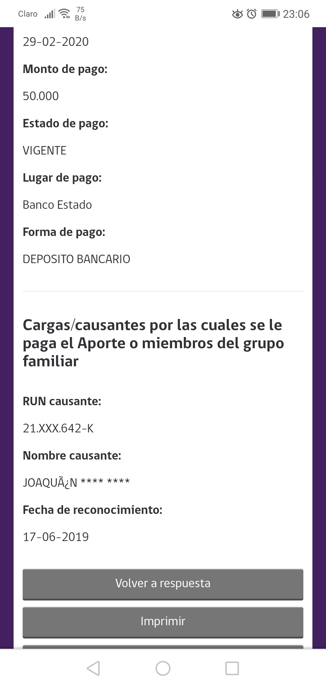 Caja Los Andes E Ips - No Pago Bono Marzo, Por Falta De Informacion