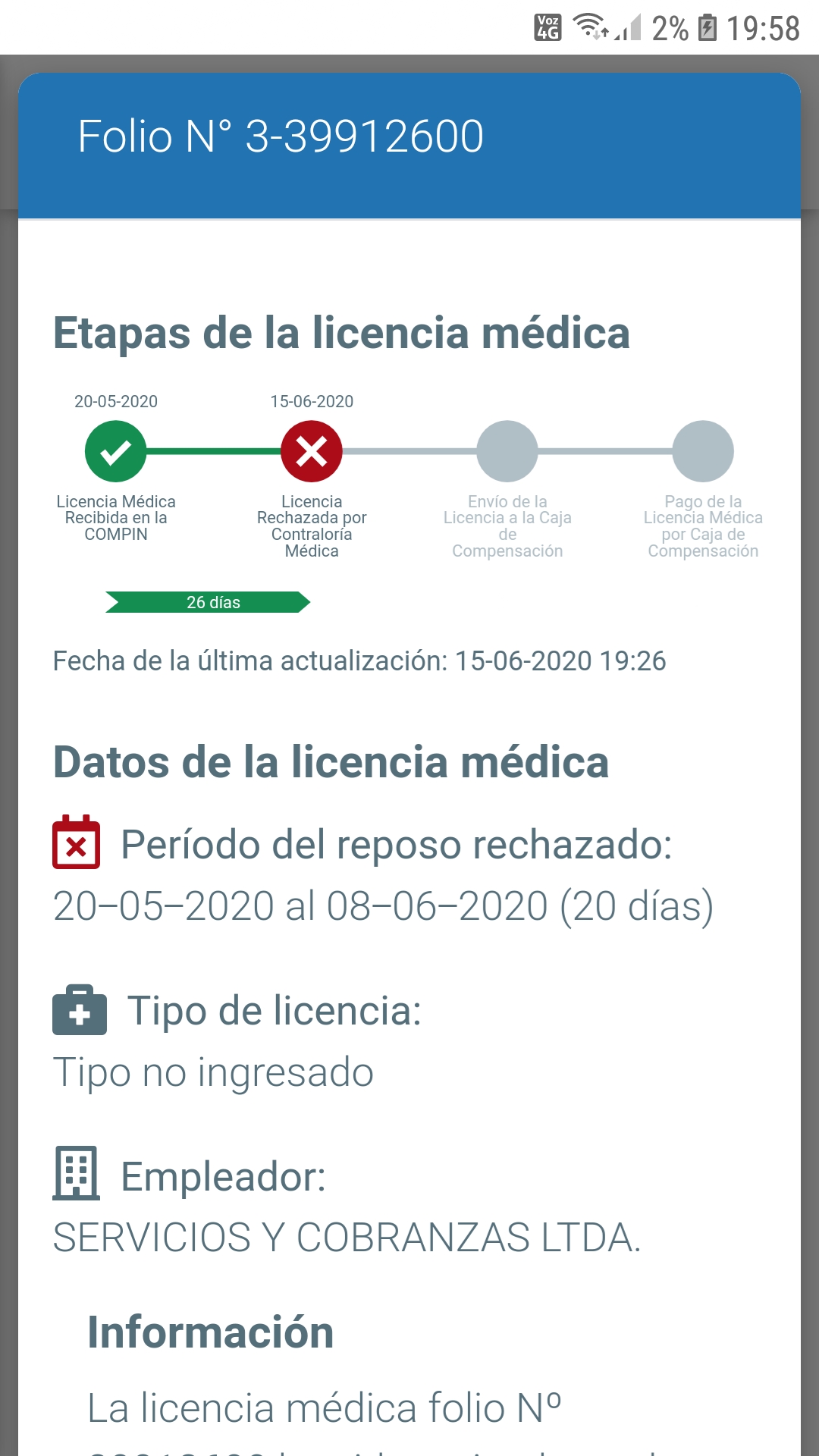 Compin Rechazo De Licencias Medicad Reclamoscl 6575